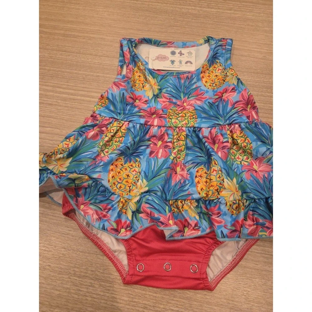 Pete & Lucy Pretty Pineapples Infant Romper Size 6-9m